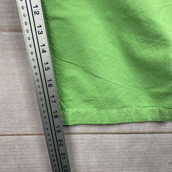 Cappagallo Pants Womens PM Green Capri 100% Cotton Pull On Drawstring - Picture 6 of 10